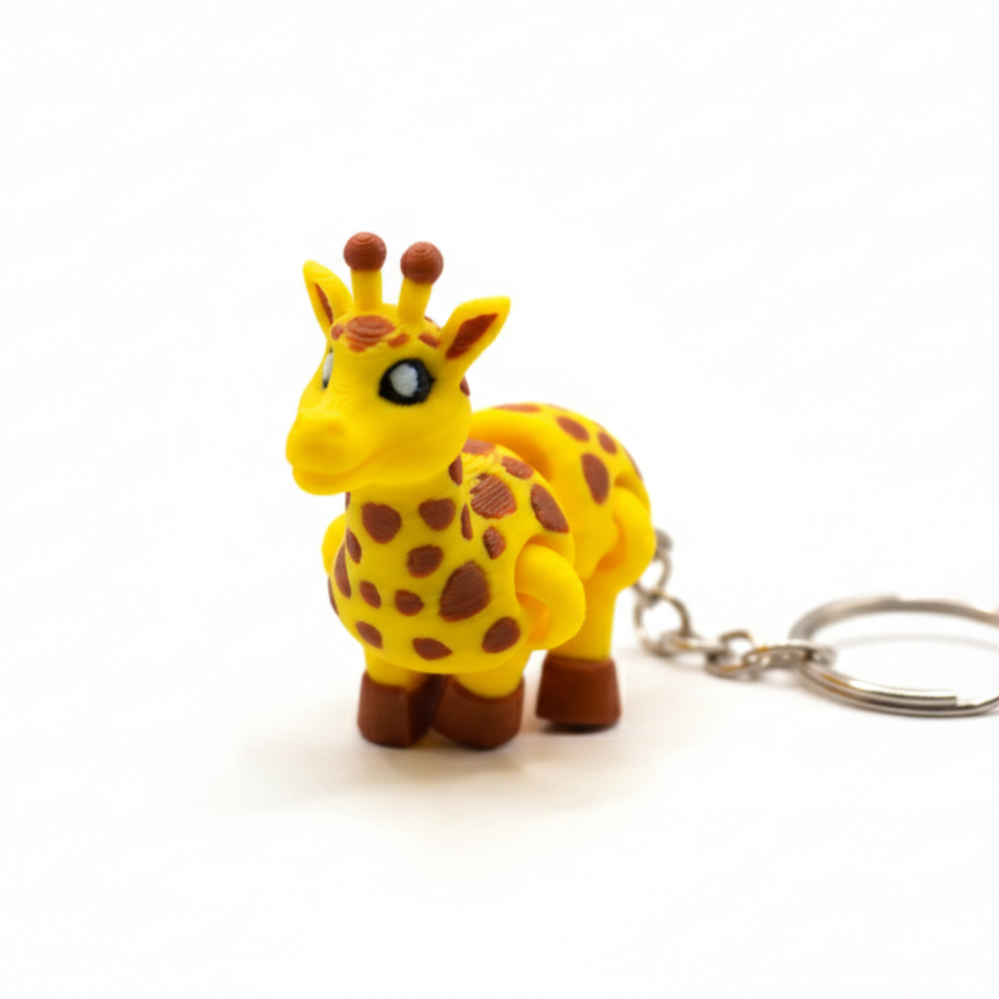 Articulated Giraffe Keychain, Flexible Safari Animal Bag Charm, Eco Friendly Zoo Animal Keyring - CraftyLabz