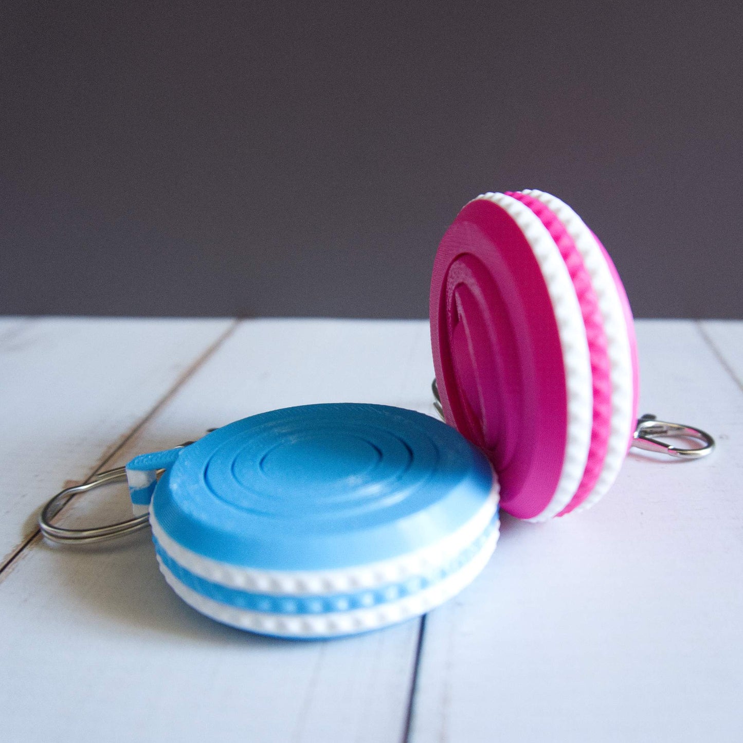 Gyroscopic Striped Fidget Keychain