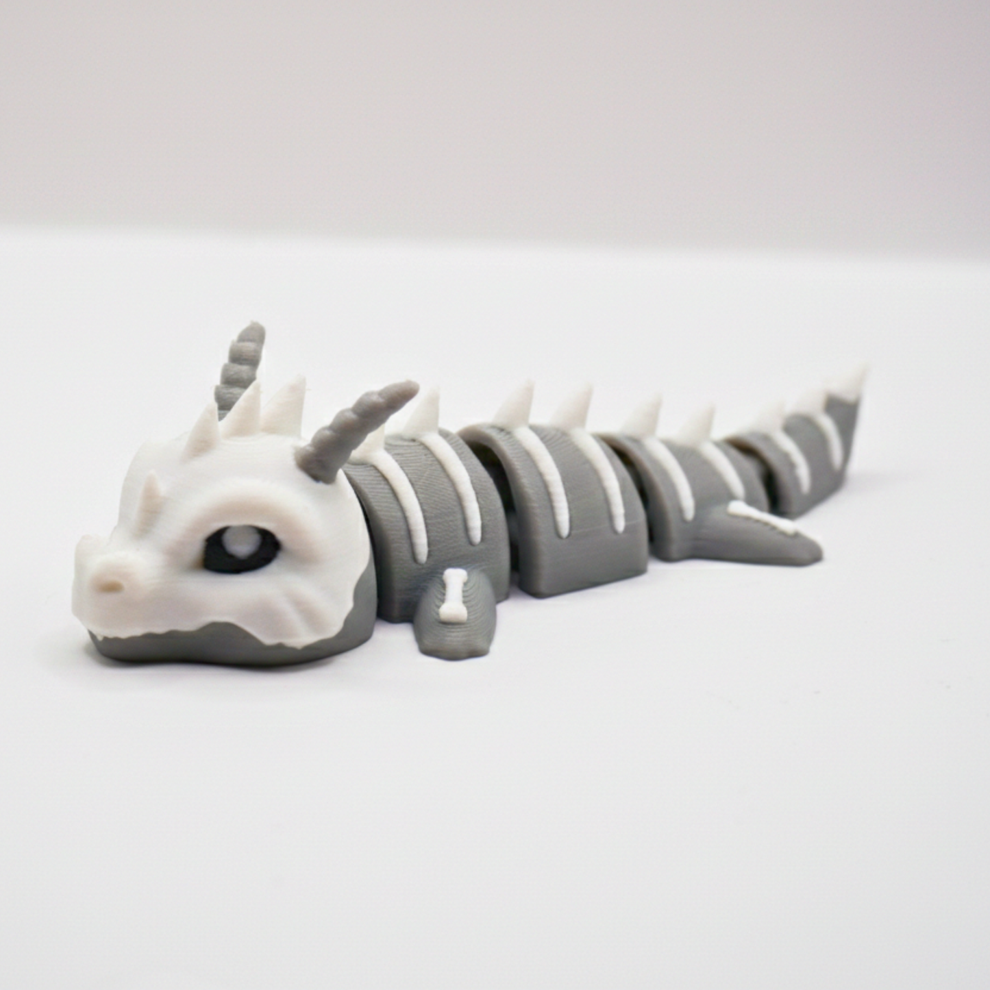 Articulated Bone Dragon Fidget Toy, Gothic Skeletal Dragon Figurine - CraftyLabz