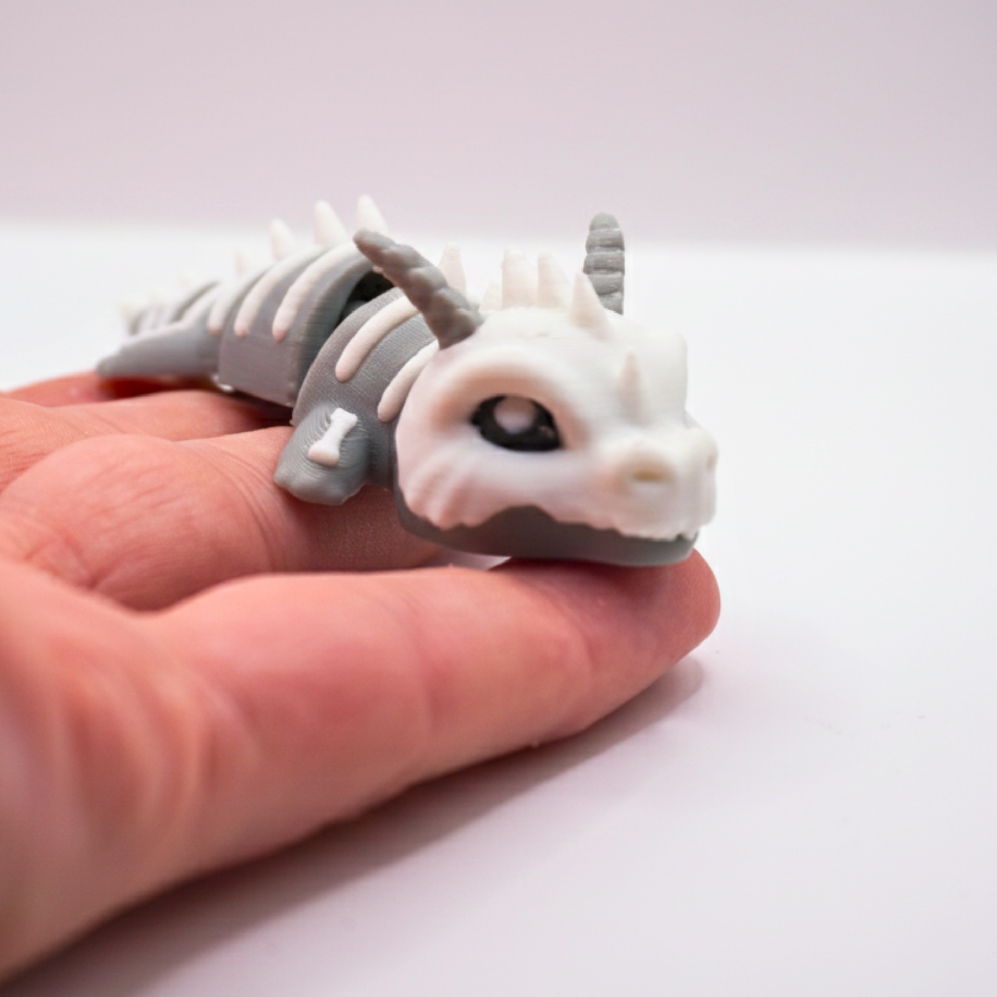 Articulated Bone Dragon Fidget Toy, Gothic Skeletal Dragon Figurine - CraftyLabz