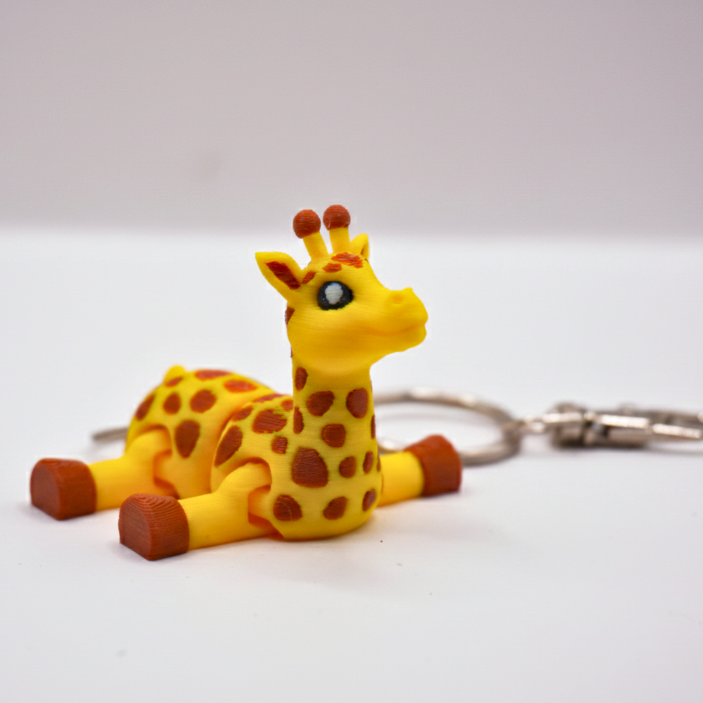 Articulated Giraffe Keychain, Flexible Safari Animal Bag Charm, Eco Friendly Zoo Animal Keyring - CraftyLabz