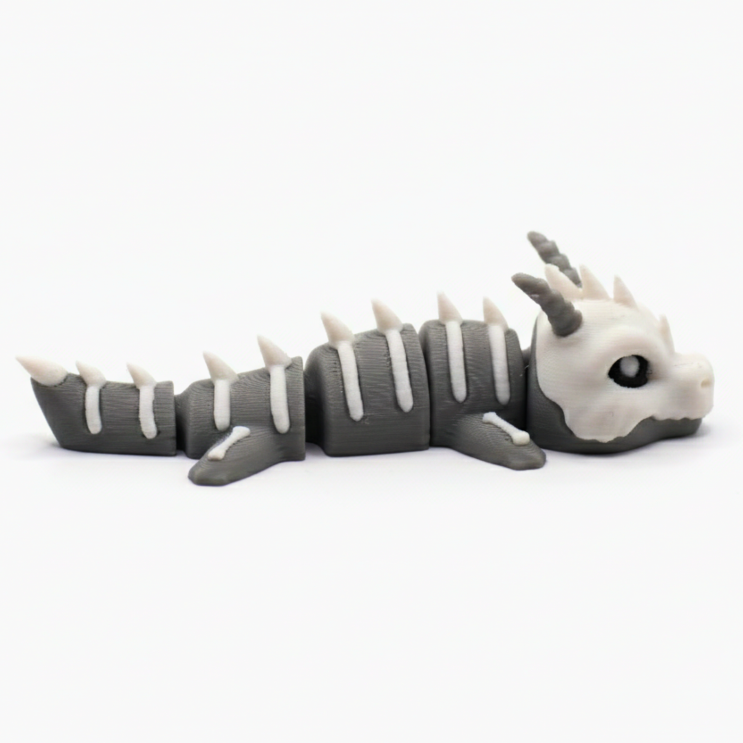 Articulated Bone Dragon Fidget Toy, Gothic Skeletal Dragon Figurine - CraftyLabz
