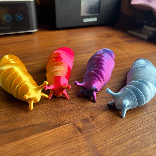Fidget Articulated Slug Toy – Satisfying Desk Toy - CraftyLabz