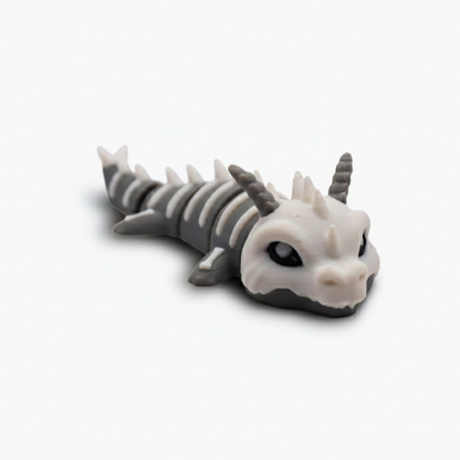 Articulated Bone Dragon Fidget Toy, Gothic Skeletal Dragon Figurine - CraftyLabz