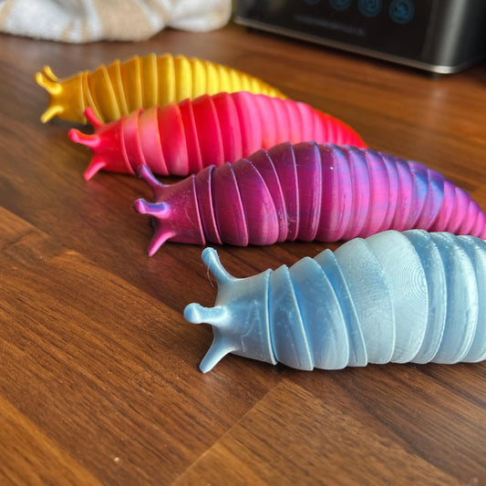 Fidget Articulated Slug Toy – Satisfying Desk Toy - CraftyLabz