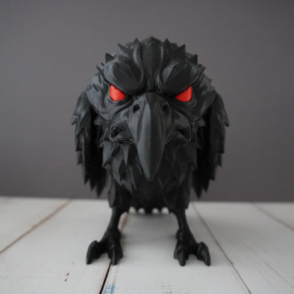 Gothic Raven Ornament | Spooky Library Decor Piece