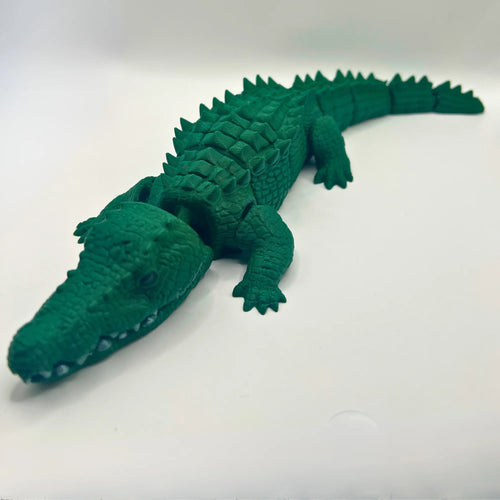 Articulated Fidget Crocodile with Movable Jaw - CraftyLabz