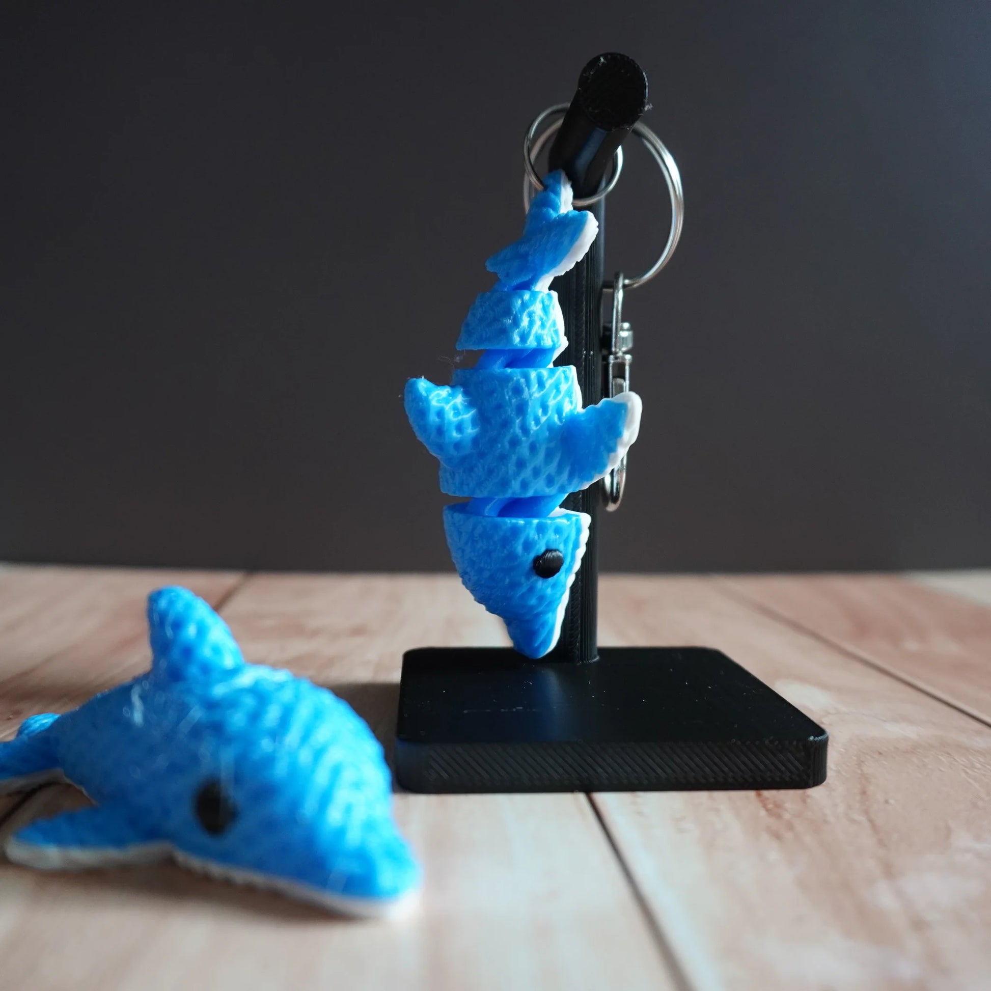 Mini Knitted Flexi Dolphin | Fidget Toy or Keychain - CraftyLabz