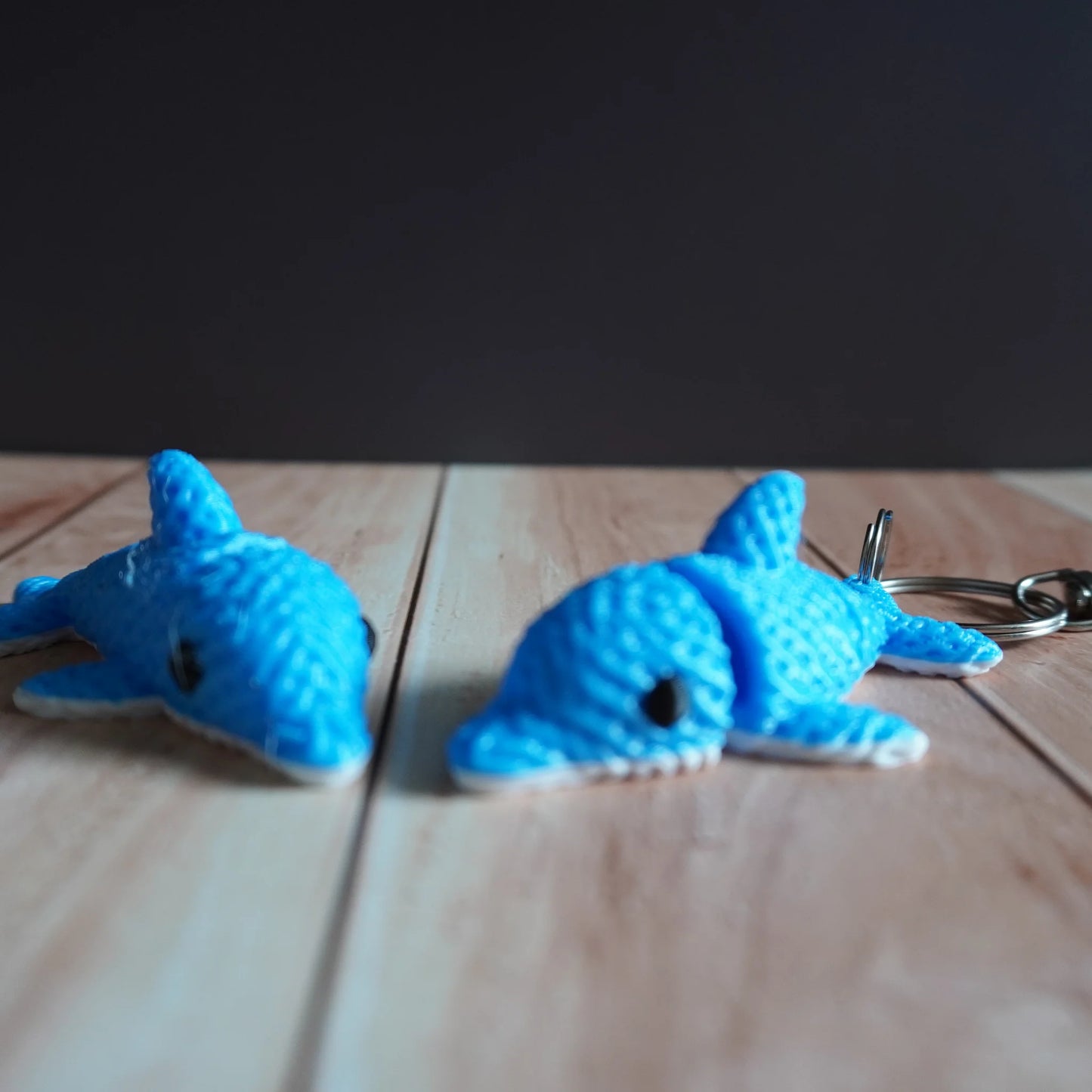 Mini Knitted Flexi Dolphin | Fidget Toy or Keychain - CraftyLabz