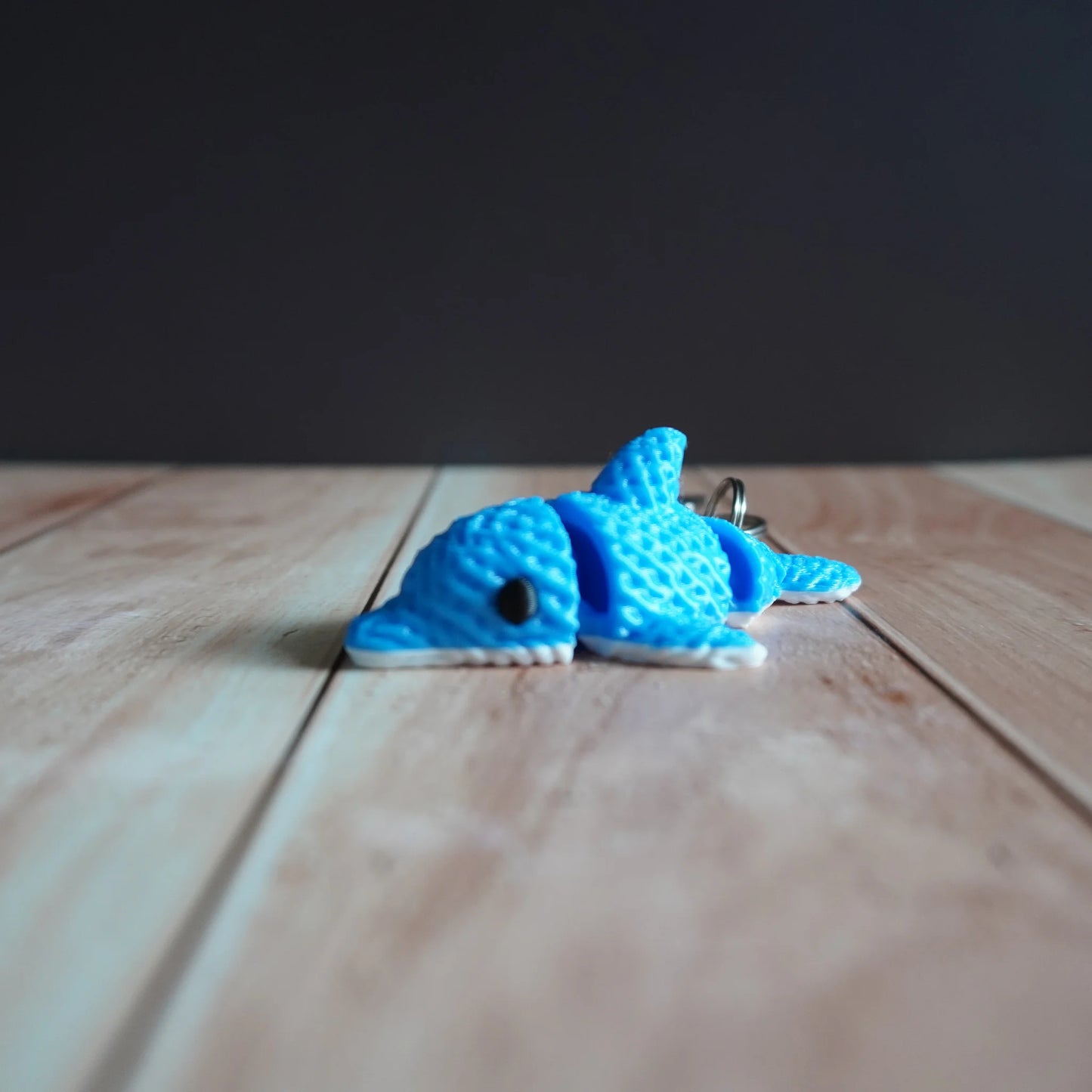Mini Knitted Flexi Dolphin | Fidget Toy or Keychain - CraftyLabz