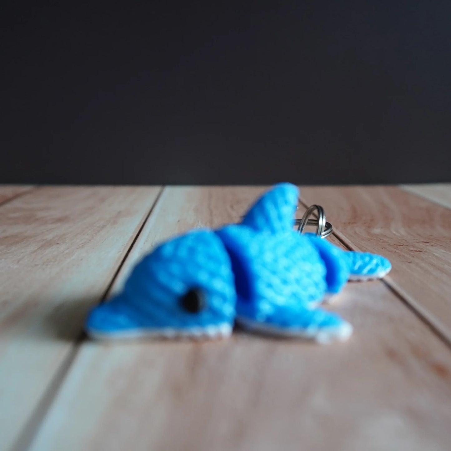 Mini Knitted Flexi Dolphin | Fidget Toy or Keychain - CraftyLabz