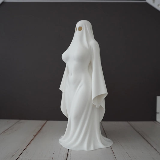 Ghost Lady Figurine | Spooky Home Decor Collectible - CraftyLabz