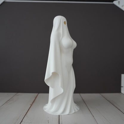 Ghost Lady Figurine | Spooky Home Decor Collectible