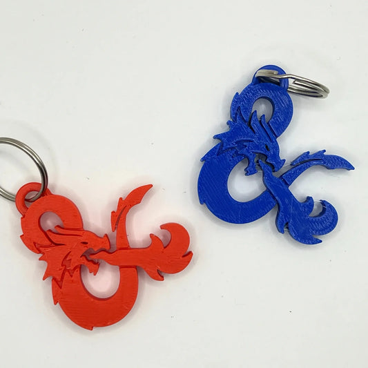 D&D Logo Keyring | Dungeons & Dragons Fan Gift - CraftyLabz