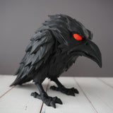 Gothic Raven Ornament | Spooky Library Decor Piece