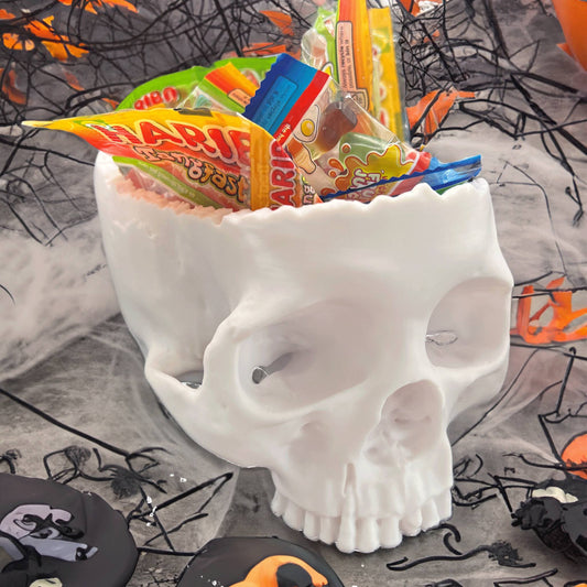 Skull Candy Bowl | Halloween Decor & Treat Dish - CraftyLabz