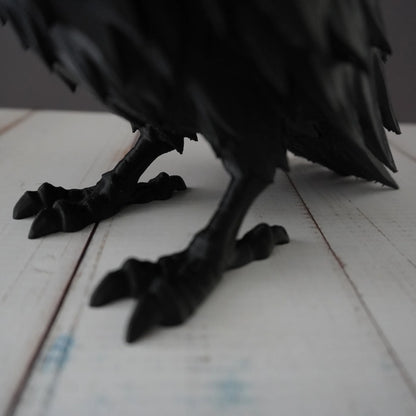 Gothic Raven Ornament | Spooky Library Decor Piece