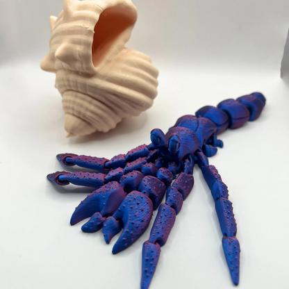 Articulated Hermit Crab Fidget Toy | UK Handmade Sealife - CraftyLabz