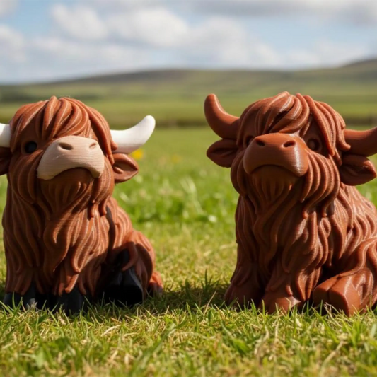 Highland Cow Figurine – Cute Farmhouse Desk Decor & Gift Idea - CraftyLabz