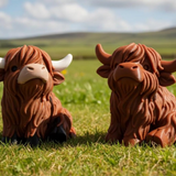 Highland Cow Figurine – Cute Farmhouse Desk Decor & Gift Idea - CraftyLabz