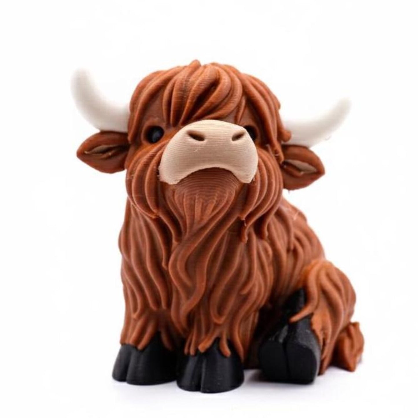 Highland Cow Figurine – Cute Farmhouse Desk Decor & Gift Idea - CraftyLabz
