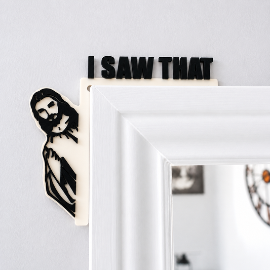 Jesus Door Frame Sitter | I Saw That | Faith Gift