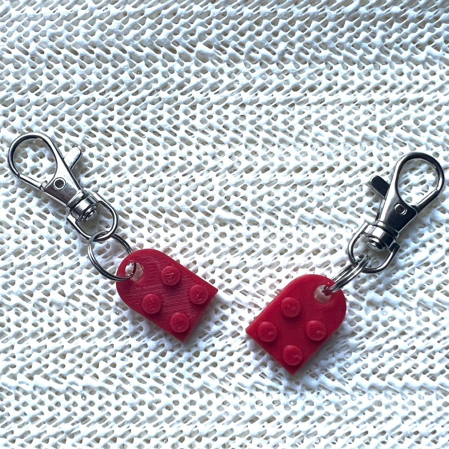 Building Brick Couples Heart Keyrings | Eco Love Gift - CraftyLabz