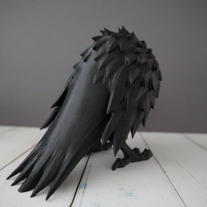 Gothic Raven Ornament | Spooky Library Decor Piece