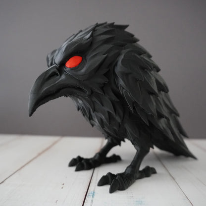 Gothic Raven Ornament | Spooky Library Decor Piece