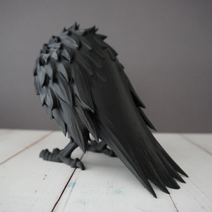 Gothic Raven Ornament | Spooky Library Decor Piece