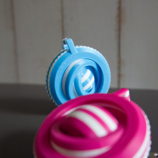 Gyroscopic Striped Fidget Keychain - CraftyLabz