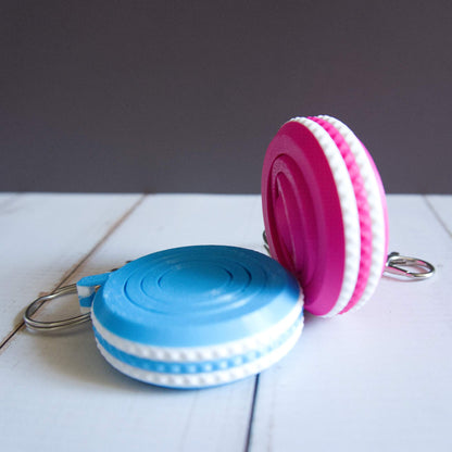 Gyroscopic Striped Fidget Keychain