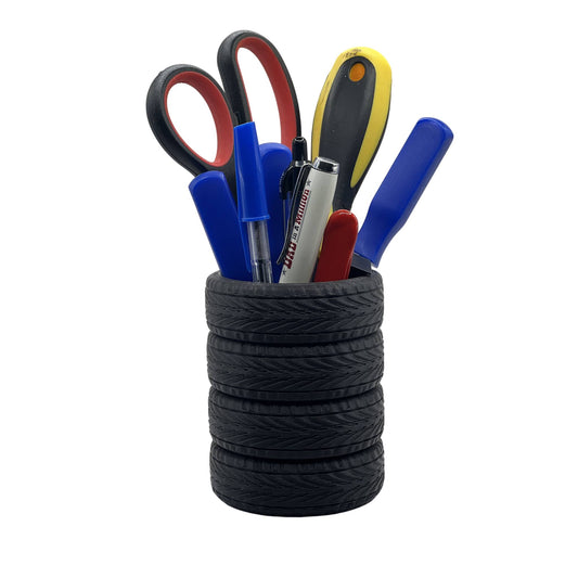 Tyre Stack Desk Organiser | Car Lover Pen Holder - CraftyLabz