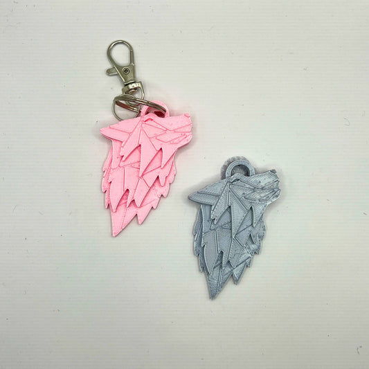 Wolf Geometric Keychain - CraftyLabz