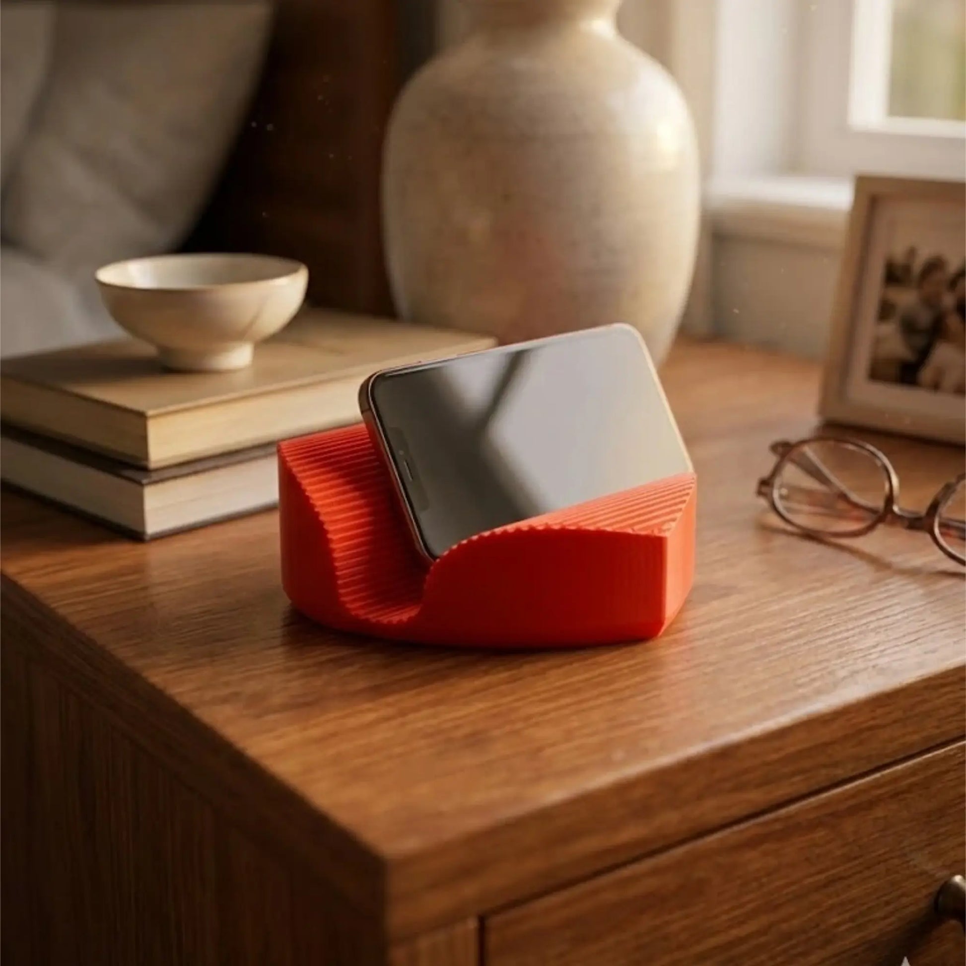 Heart-Shaped Desktop Phone & Tablet Stand | Aesthetic Office Decor & Gift - CraftyLabz